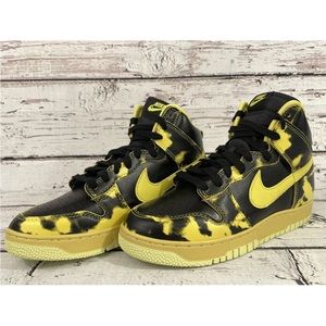 Nike Dunk High 1985 Yellow Acid Wash Black